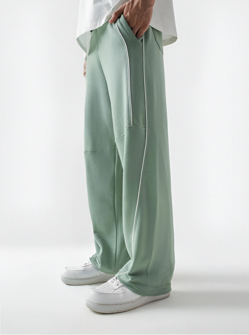 Piping Trouser | Sage Green