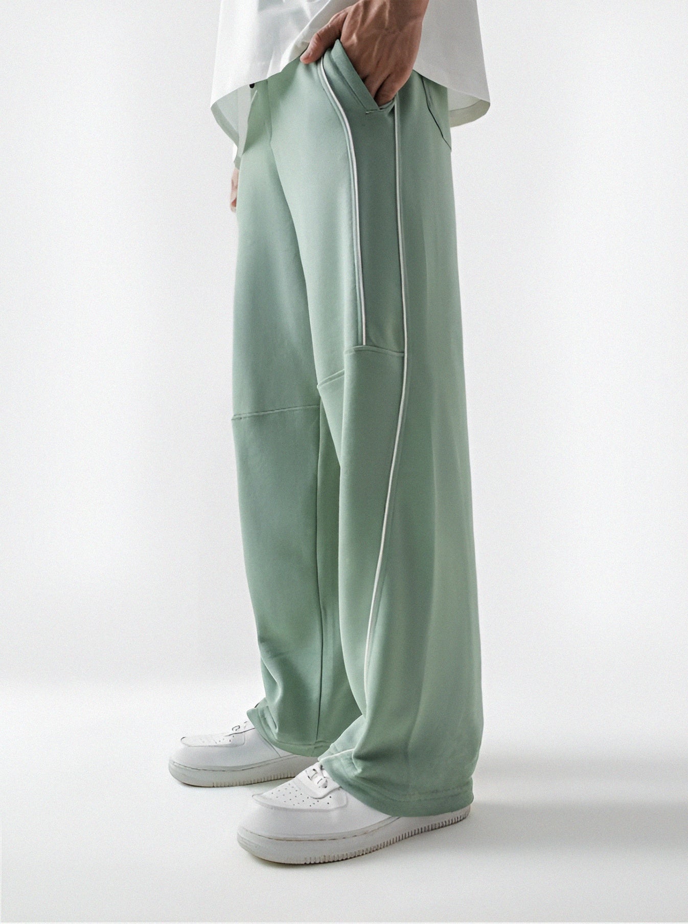 Piping Trouser | Sage Green